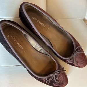 Nine West Brown suede dressy shoes 7.5